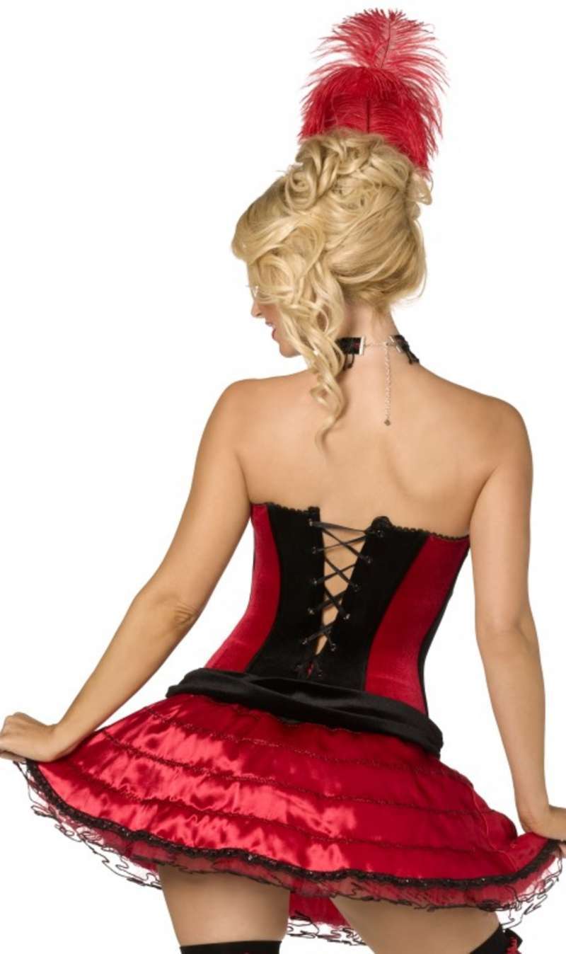 Tutú burlesque rojo negro mujer: Accesorios,y disfraces originales