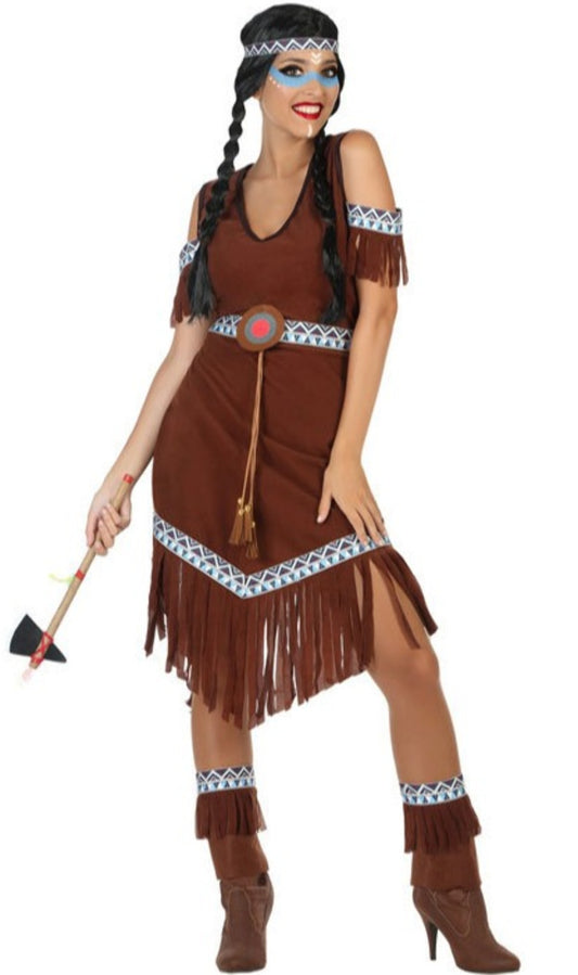Disfraz de India Comanche para niñas de 3 a 11 años de edad