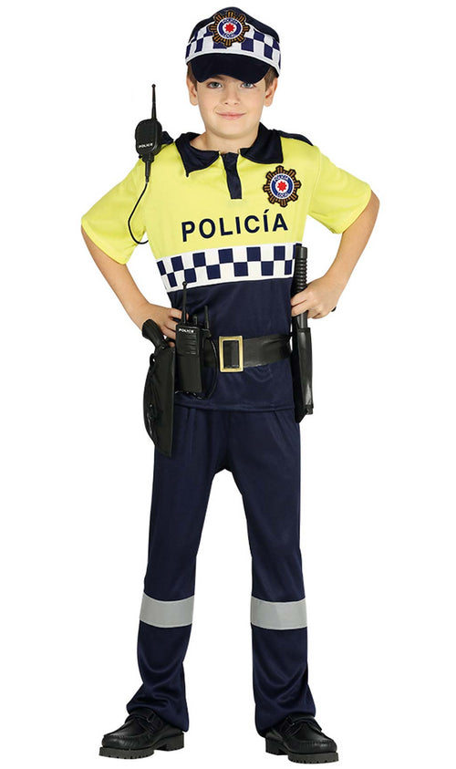 Uniforme de policía para niños, y casco chaleco antibalas, disfraz