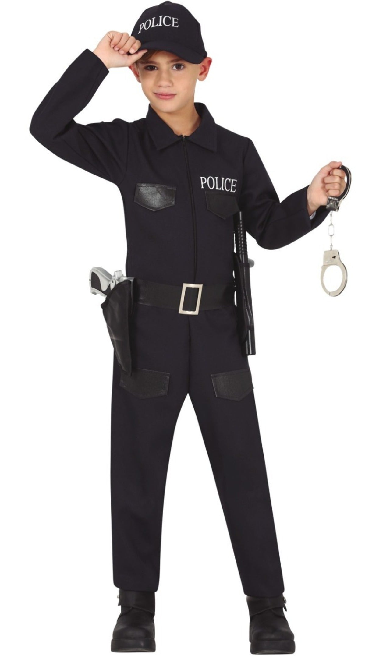 Disfraz de policía para niños con diseño de uniforme de policía