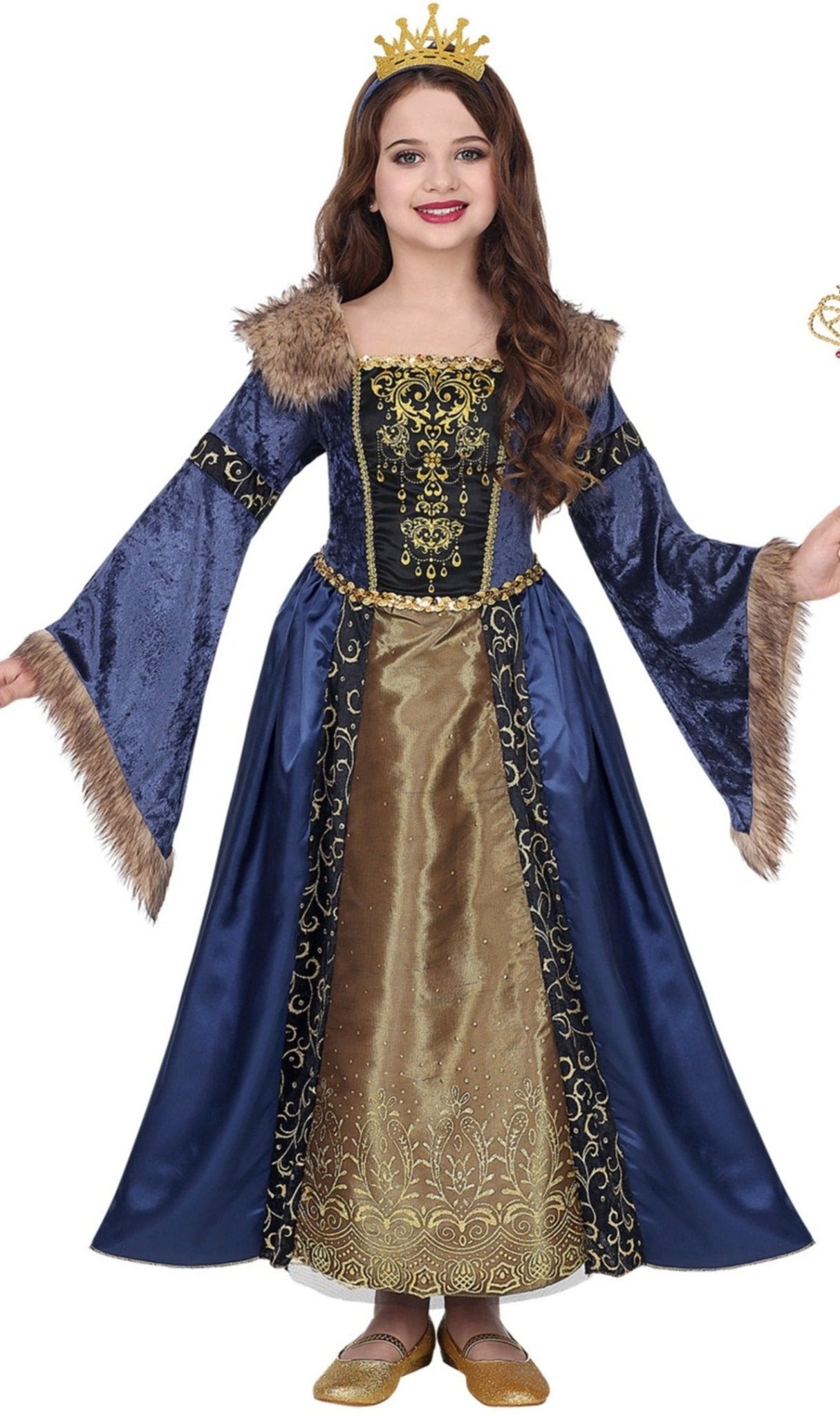 Disfraz de Reina Medieval Pilar para infantil
