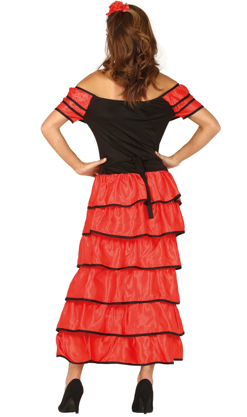 Disfraz de flamenca rojo y blanco para mujer