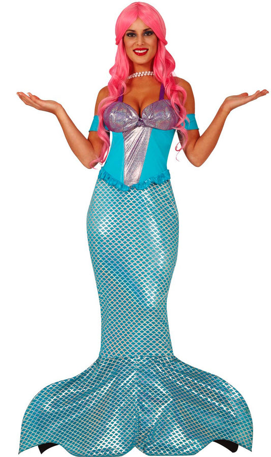 Vestido de princesa de sirena para niñas, disfraz de sirena para Ariel de 7  a 8 años
