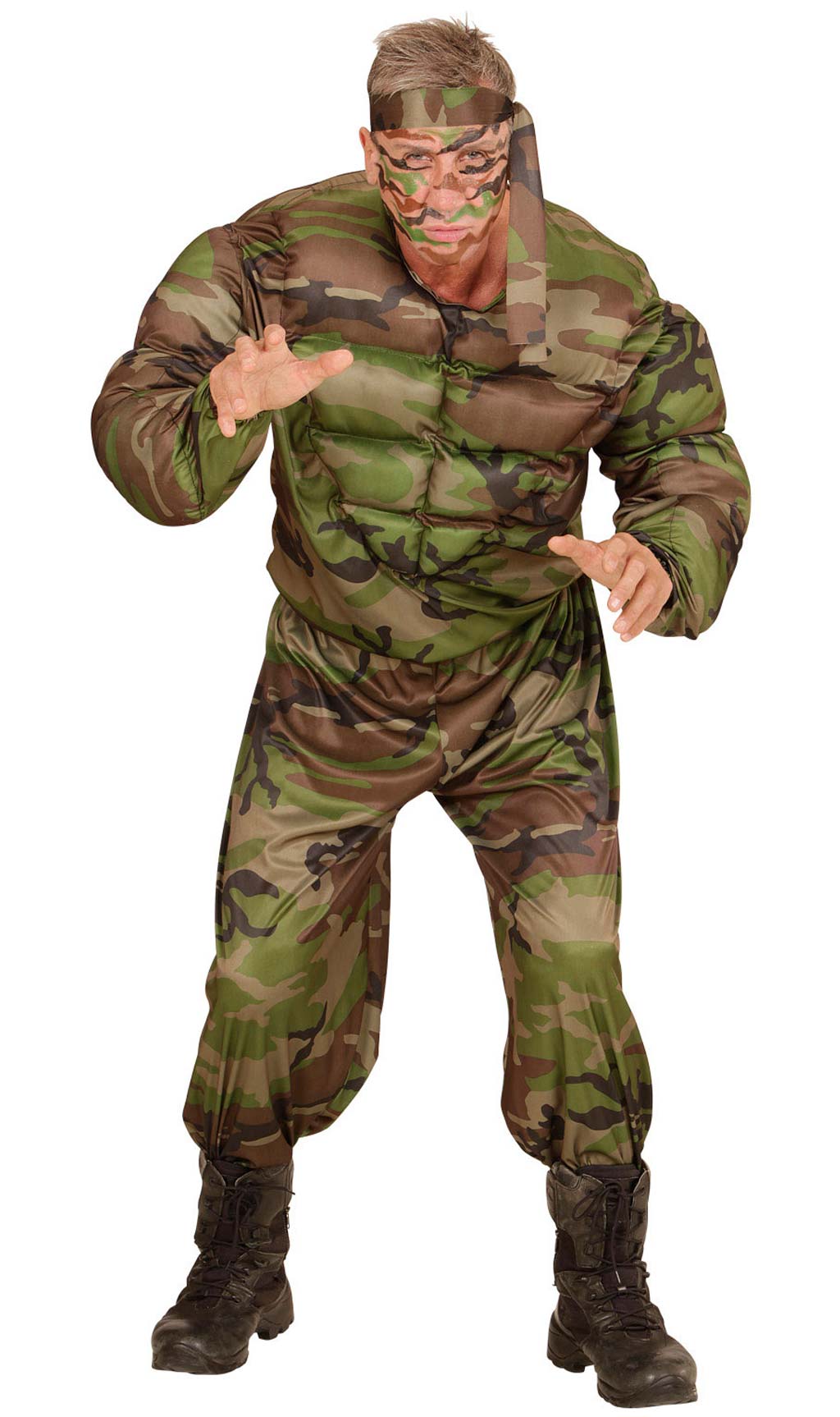 Disfraz de soldado de camuflaje para hombre