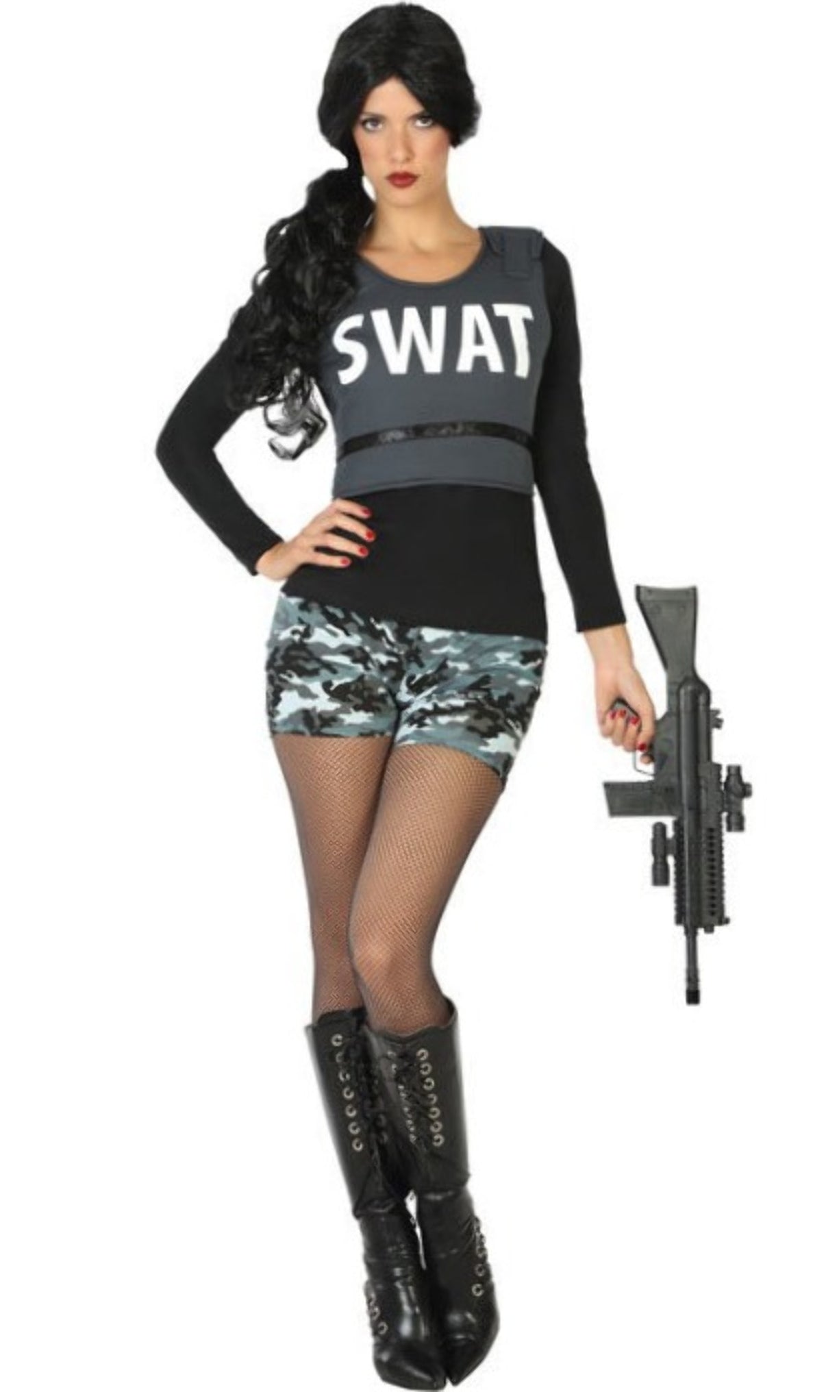 Disfraz de Swat Camuflaje para mujer I Don Disfraz