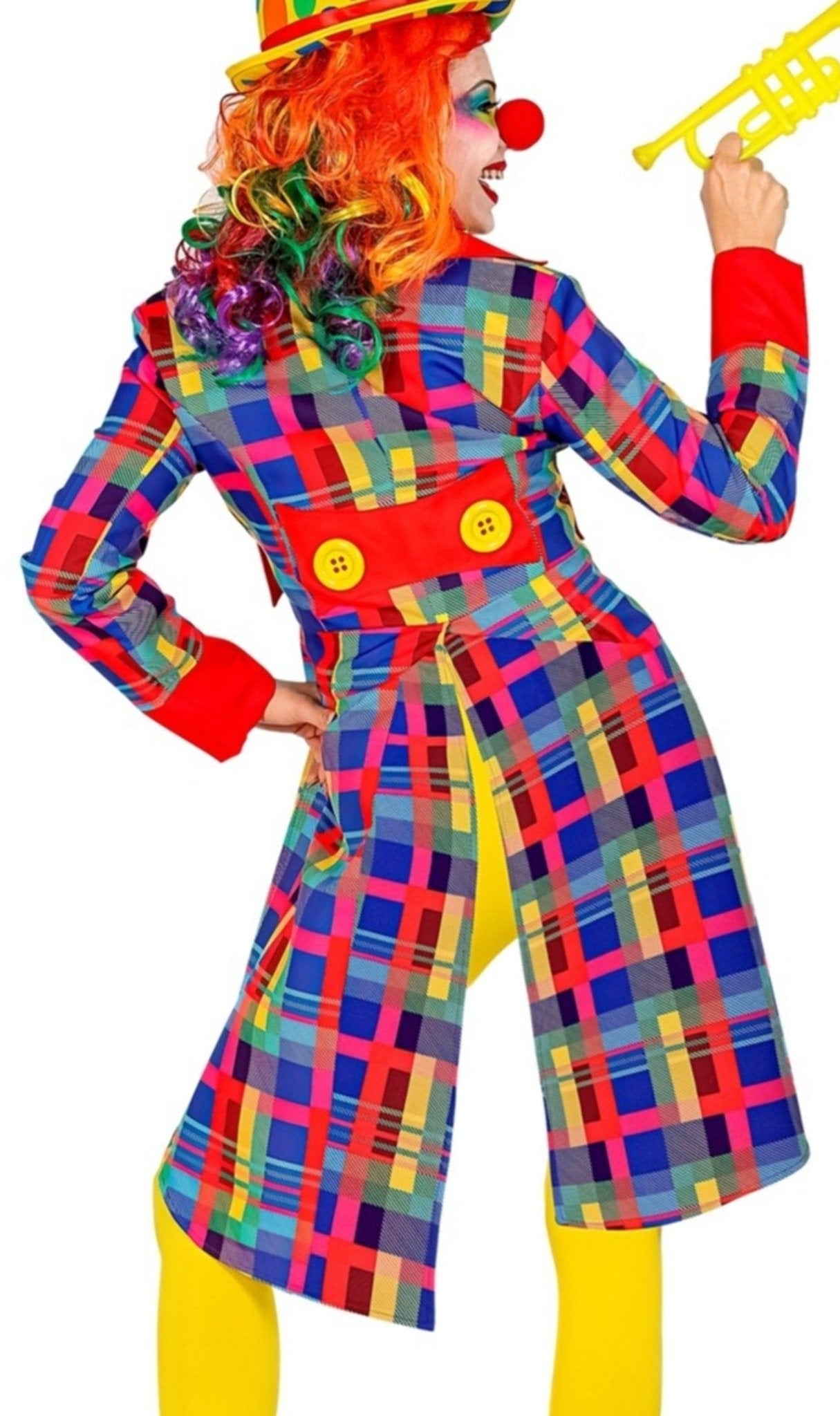 Disfraz de payaso pintor multicolor mujer