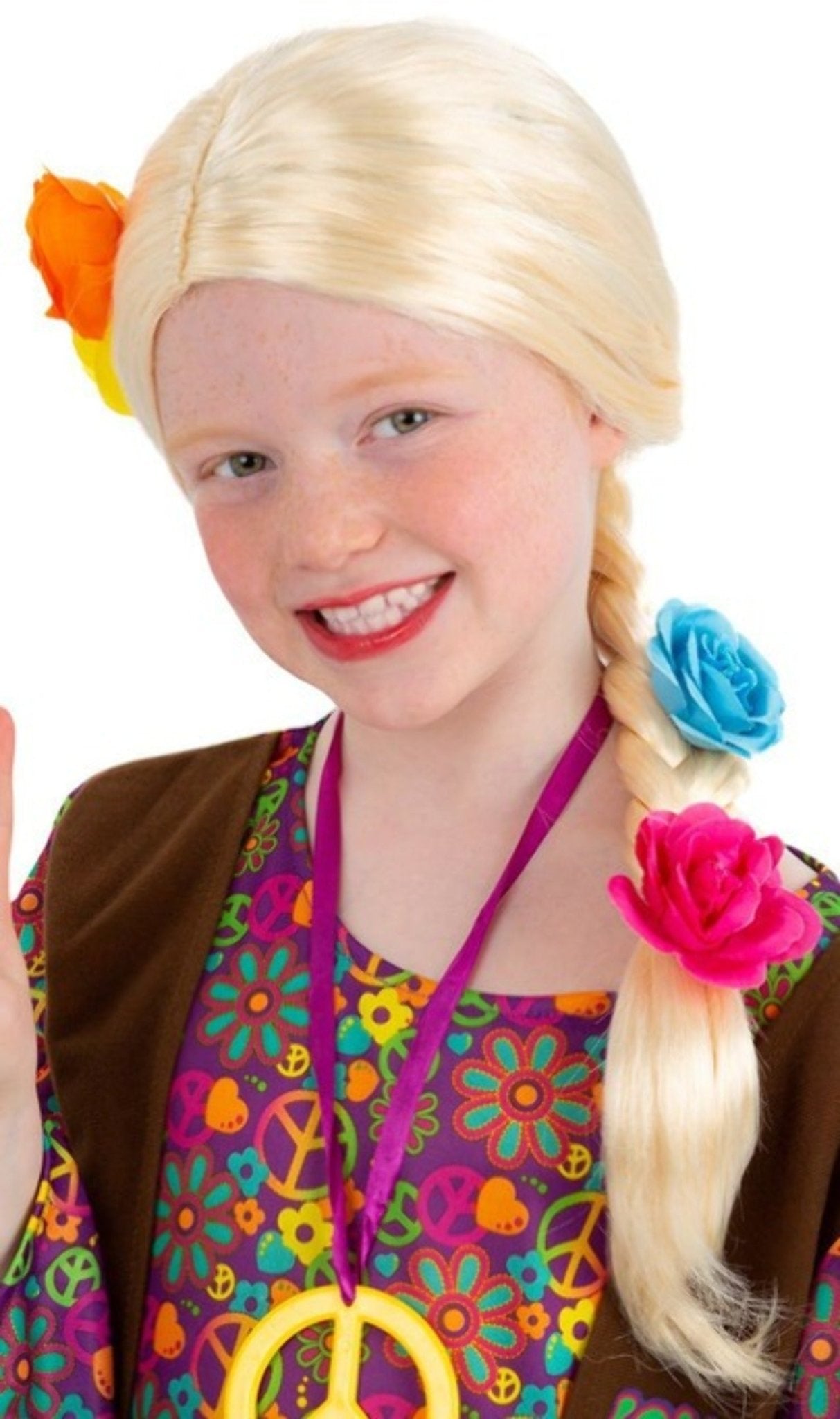 Peluca de Hippie Trenza infantil