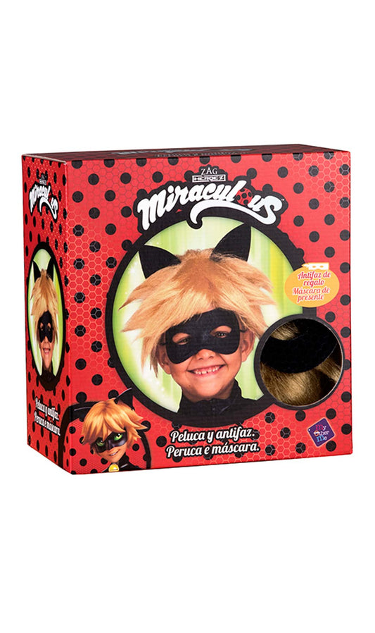 Peluca y Antifaz de Cat Noir™ infantil