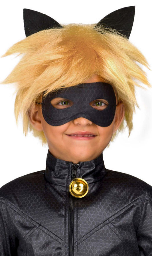 Peluca y Antifaz de Cat Noir™ infantil